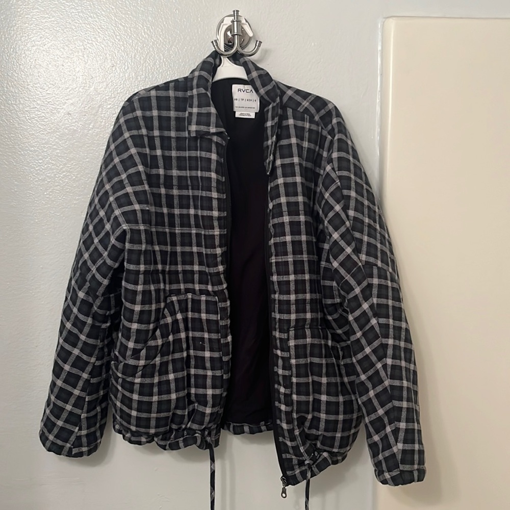 RVCA Women's Caddy Plaid Quilted Flannel Jacket XS